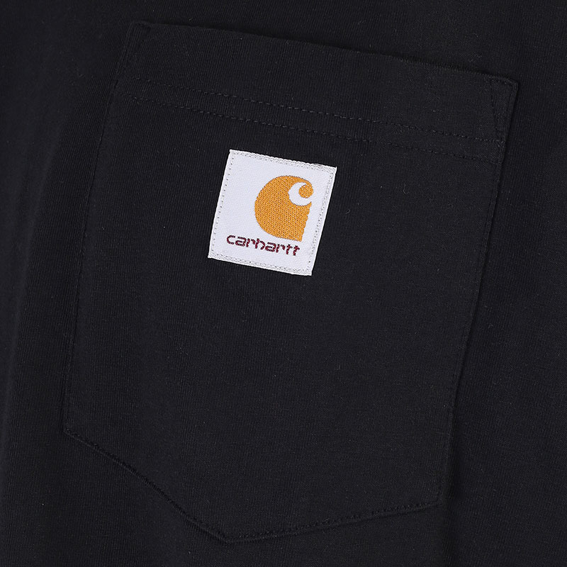 Лонгслив Carhartt WIP L/S Pocket T-Shirt (I022094-black)  - цена, описание, фото 2